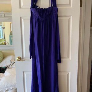 STUNNING KAY UNGER INDIGO STRAPLESS GOWN -- BNWT